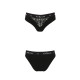 Трусики с широкой резинкой и кружевом Passion PS001 PANTIES XL, black