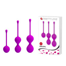 Вагінальні кульки Pretty Love Kegel Balls Set Pink, 3 шт.