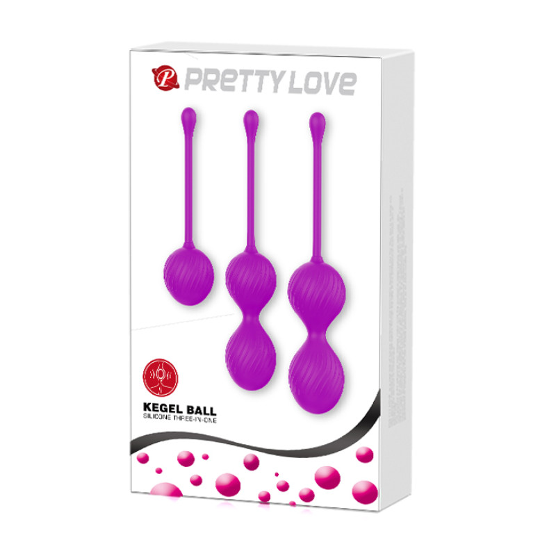 Вагінальні кульки Pretty Love Kegel Balls Set Pink, 3 шт.