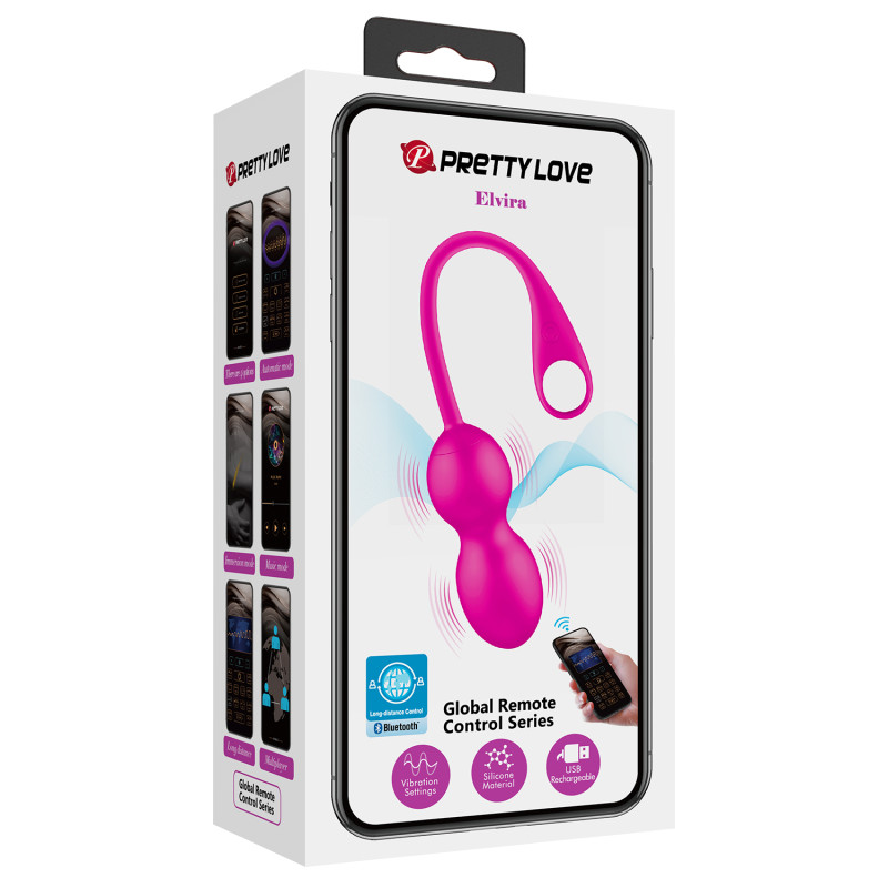 Віброкульки Pretty Love Elvira Vibrating Egg Pink (App)