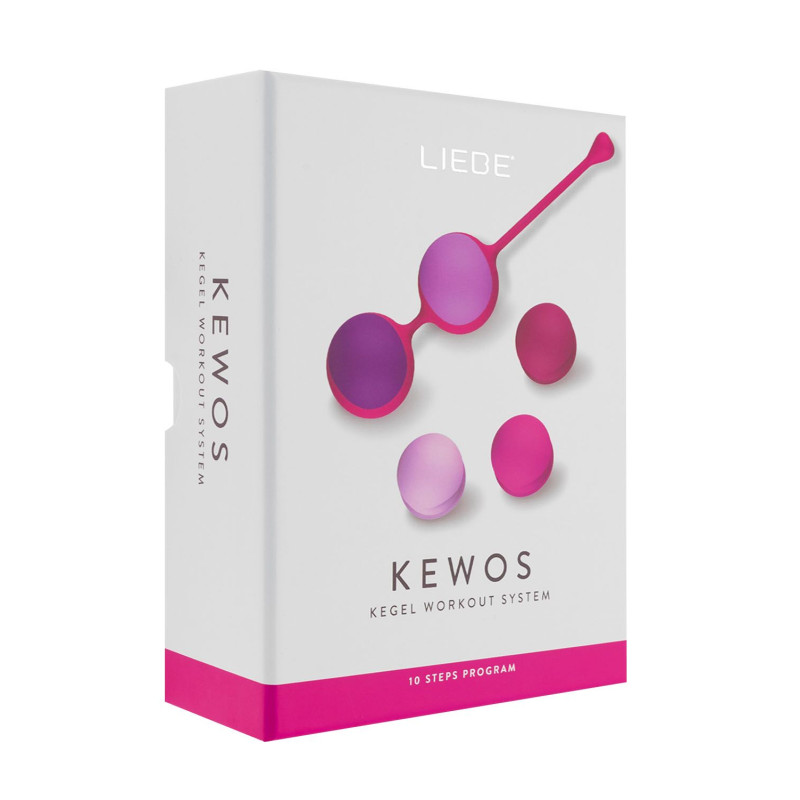 Вагінальні кульки Liebe Kewos — Cerise/Candy Violet, 5 кульок у комплекті, 15, 25, 35, 45 та 55 г