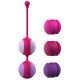 Вагінальні кульки Liebe Kewos — Cerise/Candy Violet, 5 кульок у комплекті, 15, 25, 35, 45 та 55 г