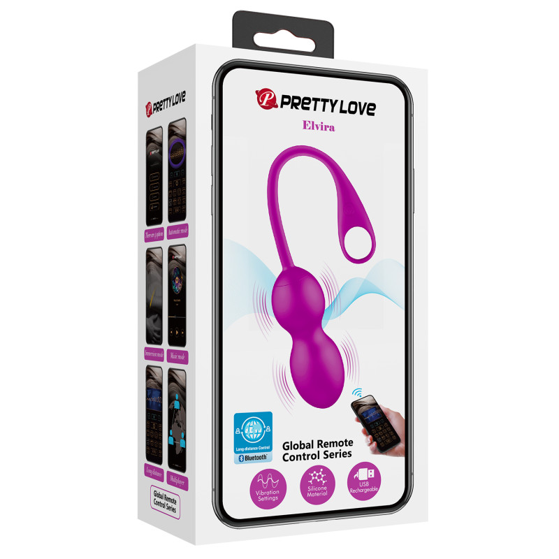 Віброкульки Pretty Love Elvira Vibrating Egg Purple (App)