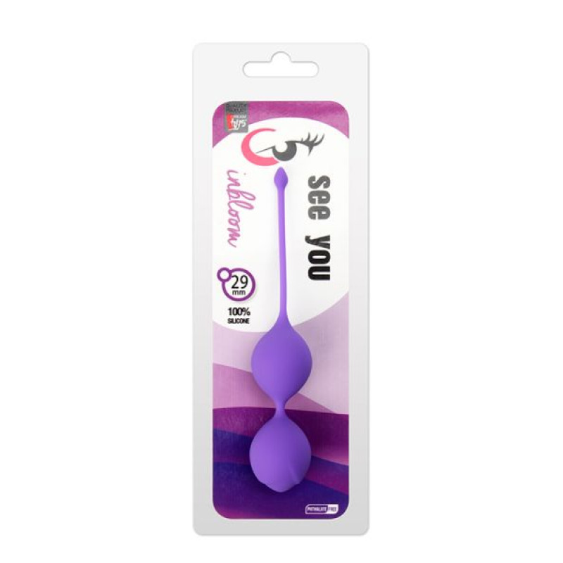 Вагінальні Кульки Dreamtoys See You In Bloom Duo Balls 29 мм Фіолетові