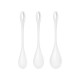 Набор йони бусин Satisfyer Yoni Power 1 White, диаметр 2-2,5-3см, вес 22-46-74гр