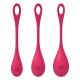 Набор йони бусин Satisfyer Yoni Power 1, диаметр 2-2,5-3 см, вес 22-46-74 гр Красный