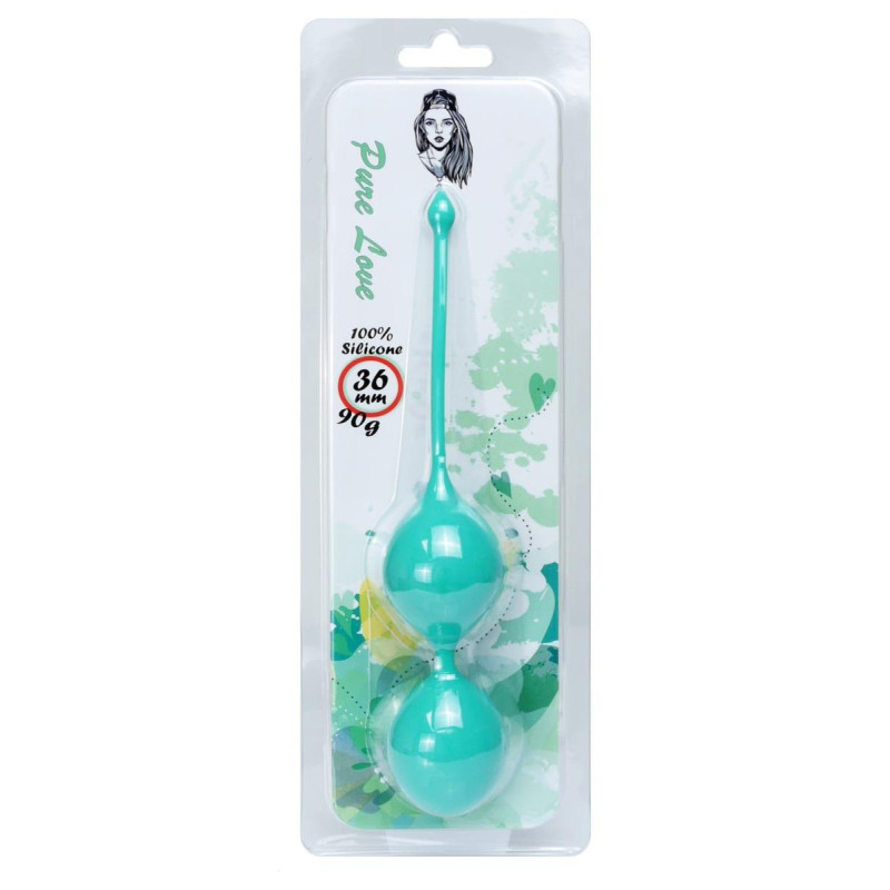 Вагінальні кульки B - Series Femme Kegel Balls 36 мм, 90 гр, Green