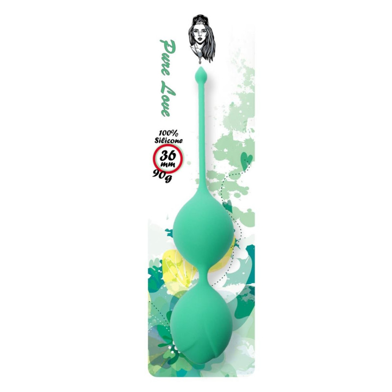 Вагінальні кульки B - Series Femme Kegel Balls 36 мм, 90 гр, Green