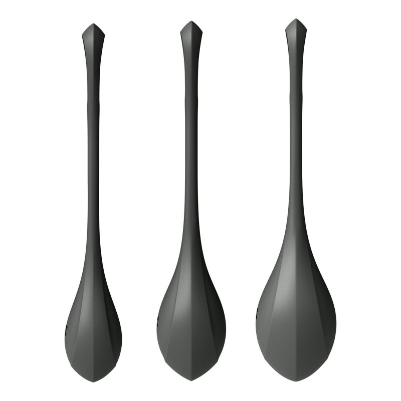 Набор йони бусин Satisfyer Yoni Power 2, диаметр 2-2,5-3 см, вес 22-44-73 гр Черный