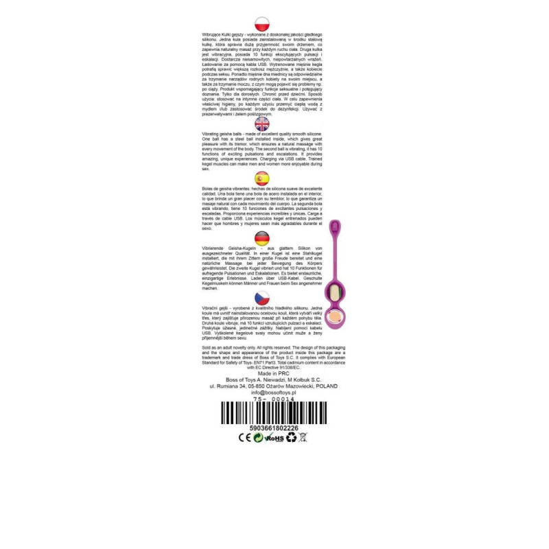 Вагінальні віброкульки B - Series Femme Kegel Balls Purple, 32 мм, 80 г