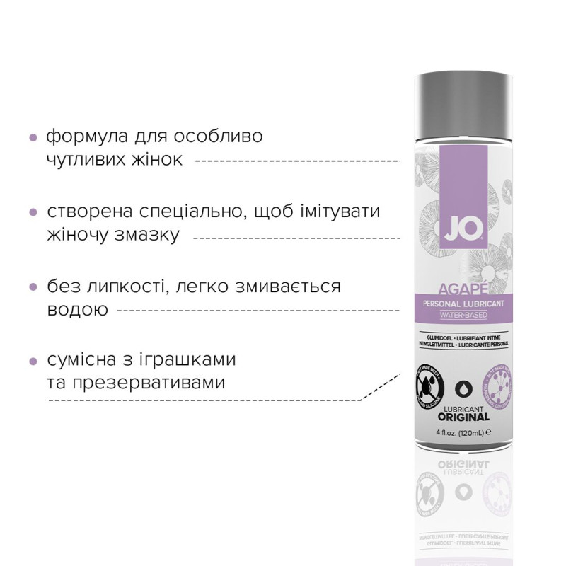 Лубрикант на водній основі System JO AGAPE ORIGINAL 120 мл
