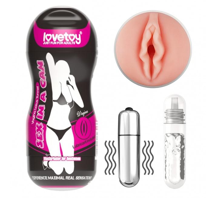 Мастурбатор LoveToy Sex In Can Vibrating Vagina Tunnel