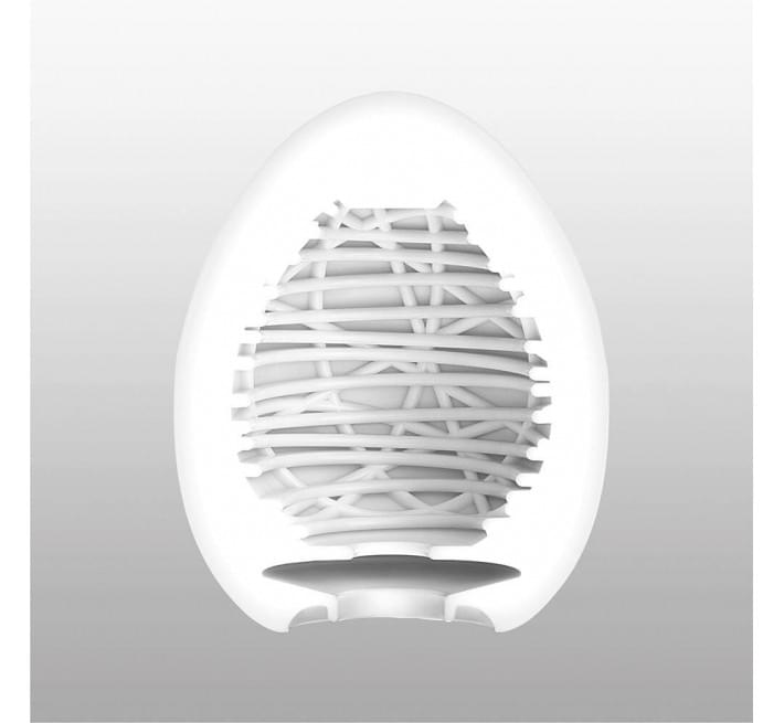 Мастурбатор-яйце Tenga Egg Silky II з рельєфом у вигляді павутиння