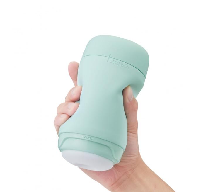 Мастурбатор TENGA PUFFY MINT GREEN, ультрамягкий материал, многоразовый, сквозной