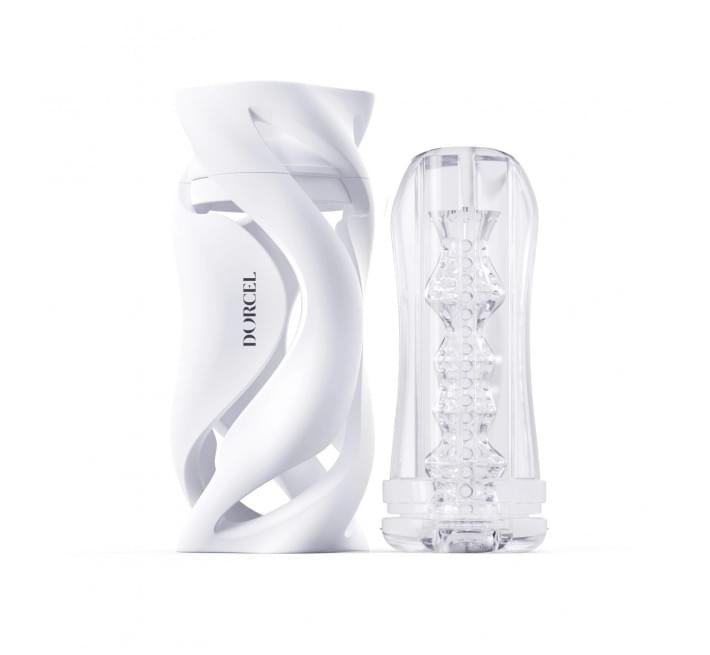 Мастурбатор Dorcel DEEP BLOW WHITE, подвійне використання