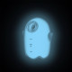 Вакуумный клиторальный стимулятор с вибрацией Satisfyer Glowing Ghost White, светящийся в темноте