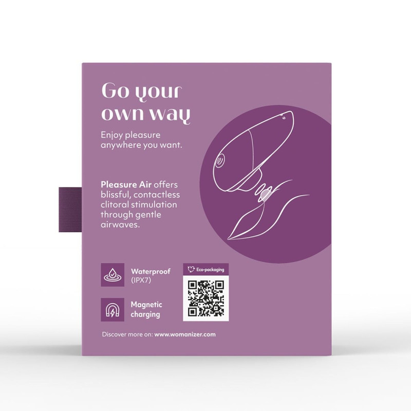 Вакуумний кліторальний стимулятор Womanizer Liberty 2 Purple, 8 режимів, магнітна кришечка