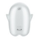 Вакуумный клиторальный стимулятор с вибрацией Satisfyer Glowing Ghost White, светящийся в темноте