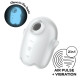 Вакуумный клиторальный стимулятор с вибрацией Satisfyer Glowing Ghost White, светящийся в темноте