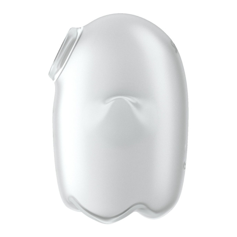 Вакуумный клиторальный стимулятор с вибрацией Satisfyer Glowing Ghost White, светящийся в темноте