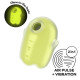 Вакуумный клиторальный стимулятор с вибрацией Satisfyer Glowing Ghost Yellow, светящийся в темноте