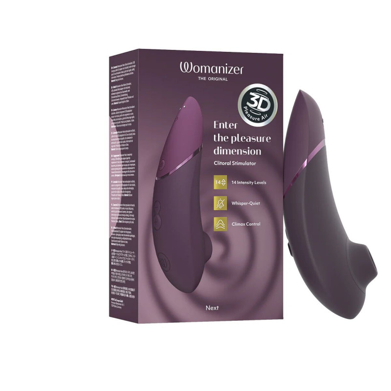 Вакуумний кліторальний стимулятор Womanizer Next Dark Purple, 3D Pleasure Air, 14 рівнів інтенсивності