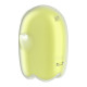 Вакуумный клиторальный стимулятор с вибрацией Satisfyer Glowing Ghost Yellow, светящийся в темноте