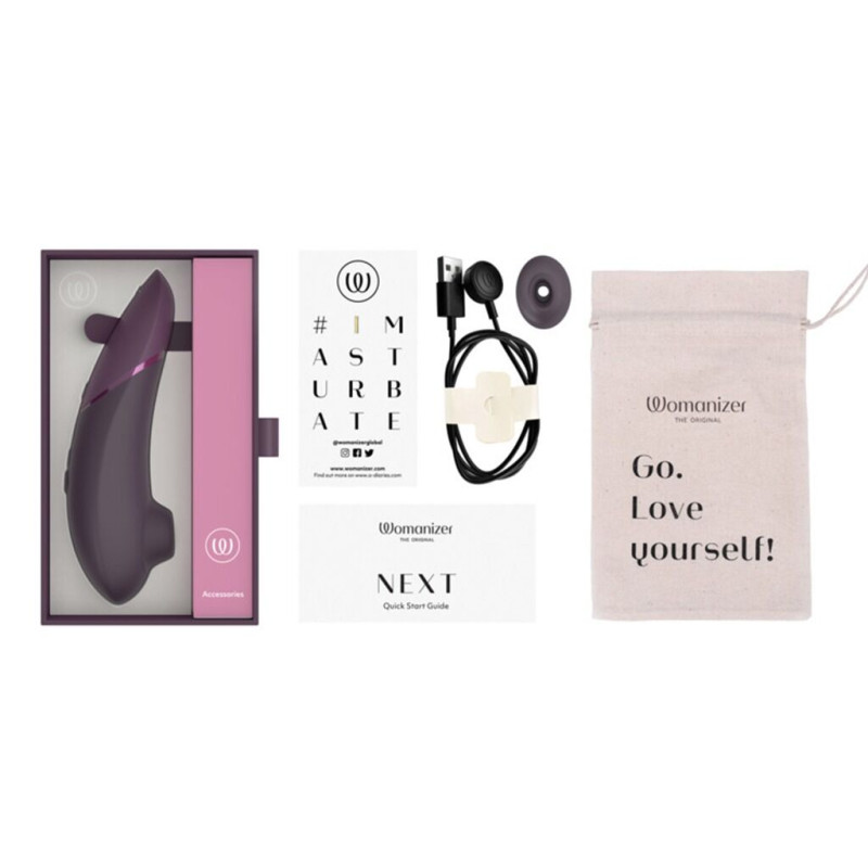Вакуумний кліторальний стимулятор Womanizer Next Dark Purple, 3D Pleasure Air, 14 рівнів інтенсивності