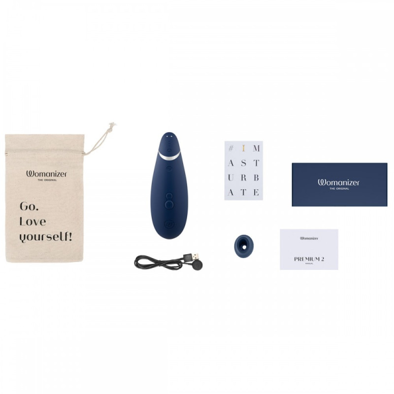 Вакуумный стимулятор клитора Womanizer Premium 2 Blueberry