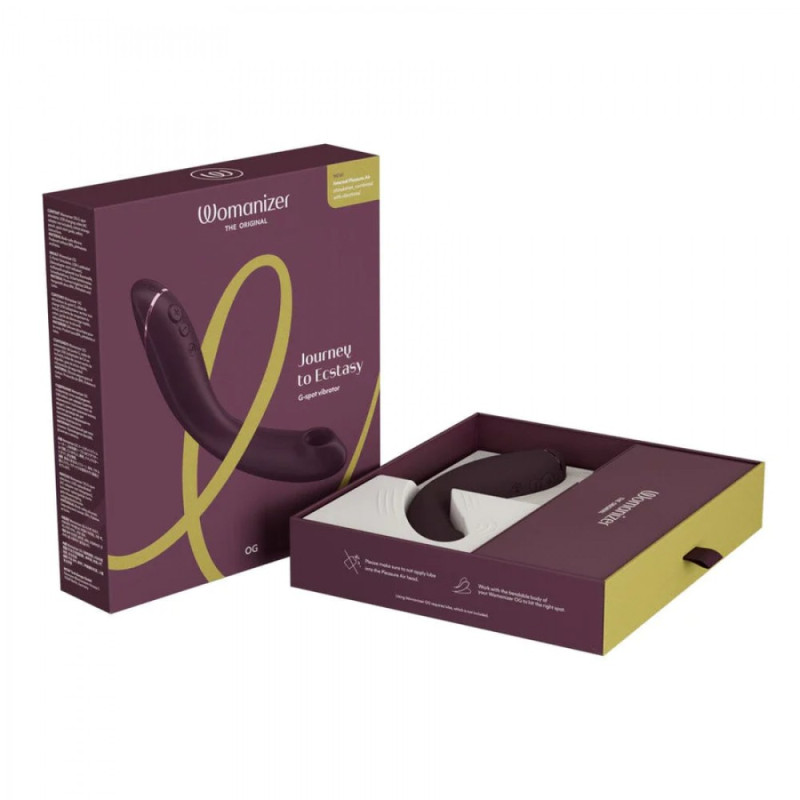 Вибратор для точки G c вакуумной стимуляцией Womanizer OG Aubergine