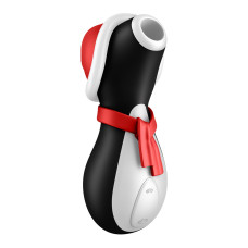Вакуумный клиторальный стимулятор Satisfyer Penguin Holiday Edition в шапочке и шарфе