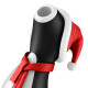 Вакуумный клиторальный стимулятор Satisfyer Penguin Holiday Edition в шапочке и шарфе