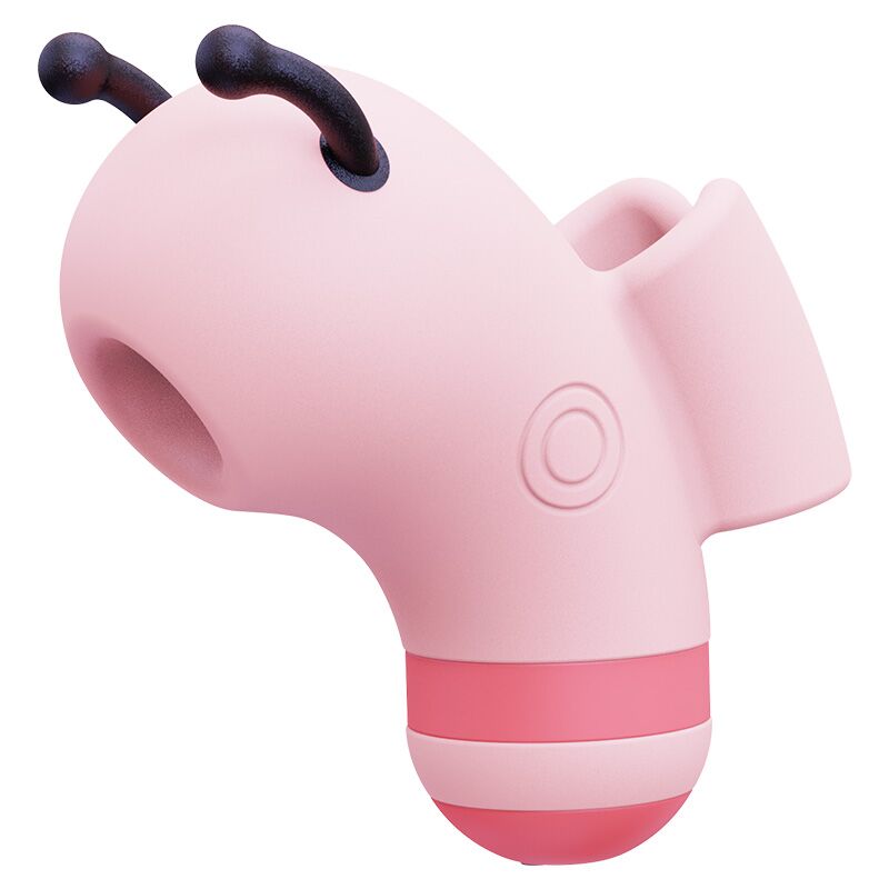 Вакуумний стимулятор із мікрострумами KISSTOY Beebe Pink, на палець