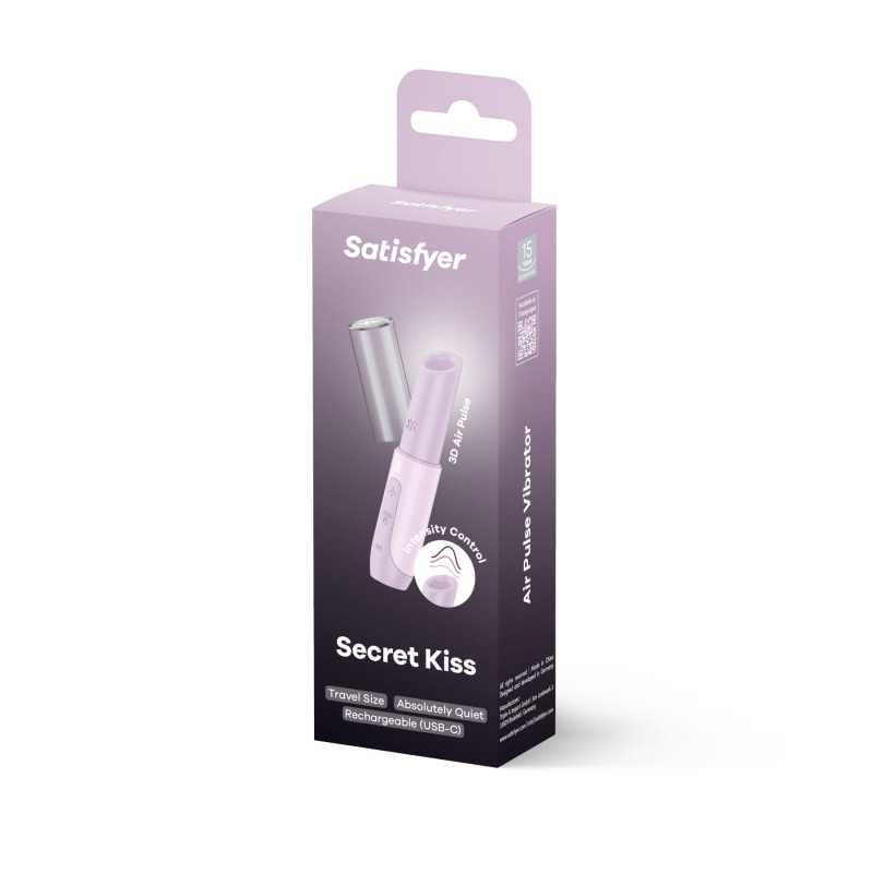 Вакуумний стимулятор Satisfyer Secret Kiss, магнітна технологія 3D Air Pulse, 30 режимів, кришечка
