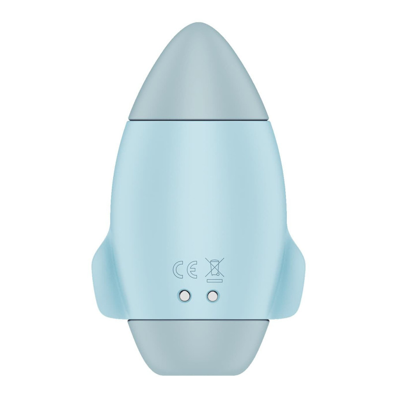 Вакуумний стимулятор з вібрацією Satisfyer Mission Control Blue, 2 незалежні мотори