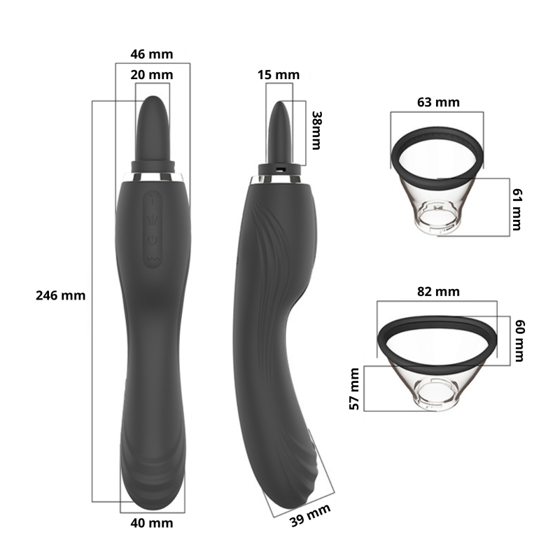 Вібратор Erospace Sweet Play Clitoral Licking Tongue And Vibrator 2in1 A6