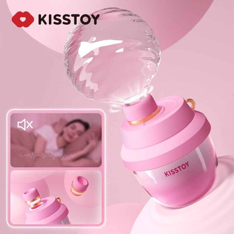 Вакуумный стимулятор-брелок KISSTOY Kiss Pods, 5 уровней интенсивности + Turbo-режим, 2 насадки
