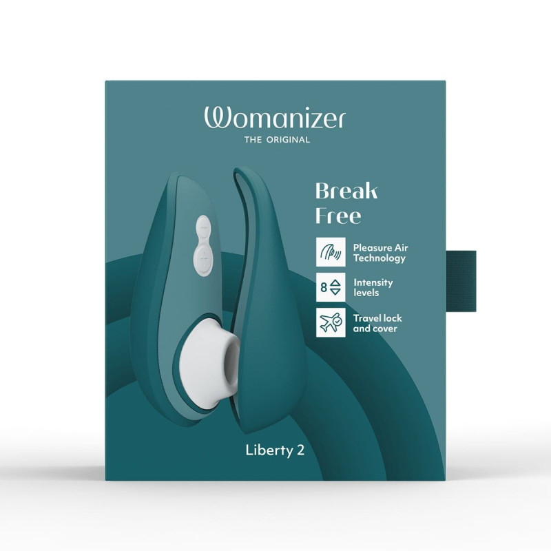 Вакуумний кліторальний стимулятор Womanizer Liberty 2 Dark Petrol, 8 режимів, магнітна кришечка