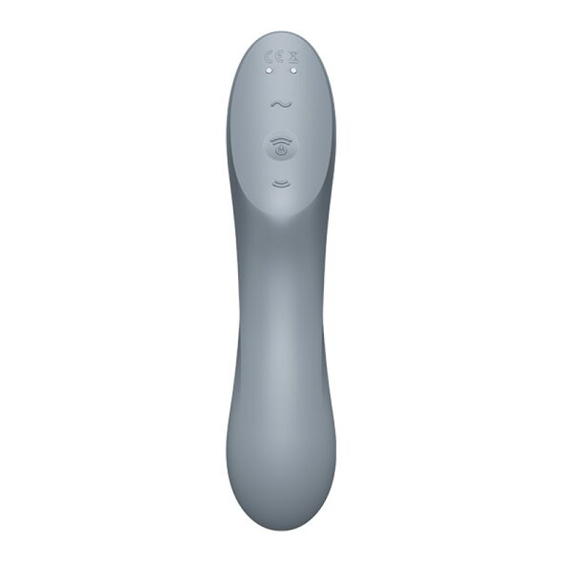 Вакуумний стимулятор з вібрацією Satisfyer Curvy Trinity 3 BlueGrey