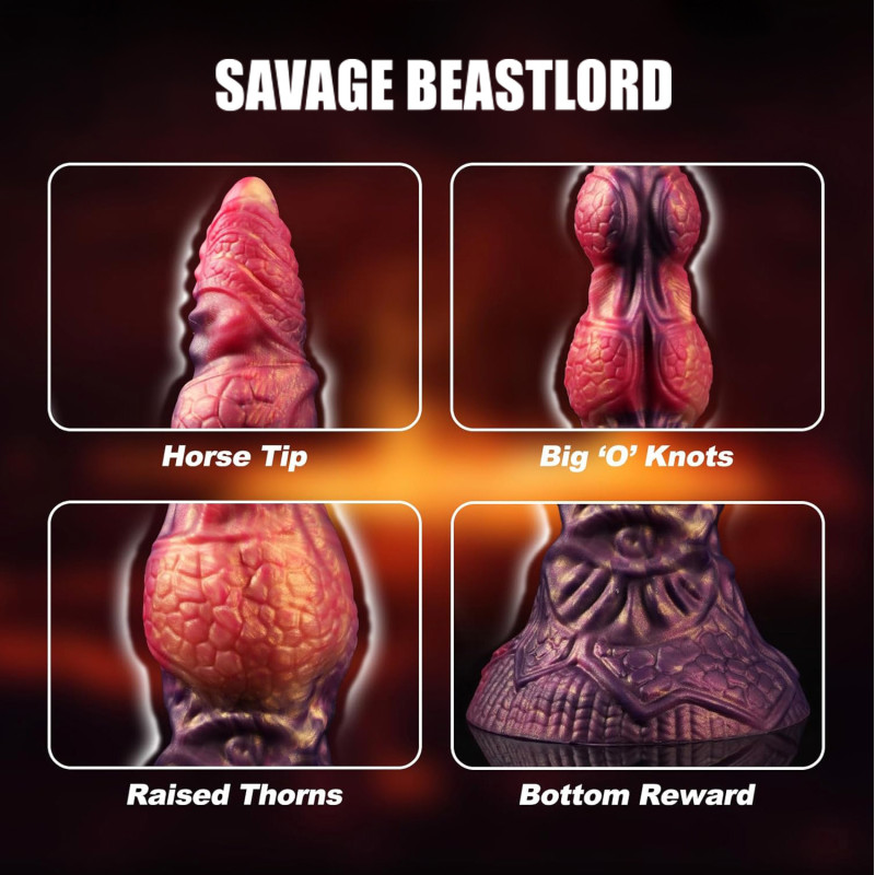 Фэнтезийный фаллоимитатор Power Monsters Savage Beastlord, 24 см