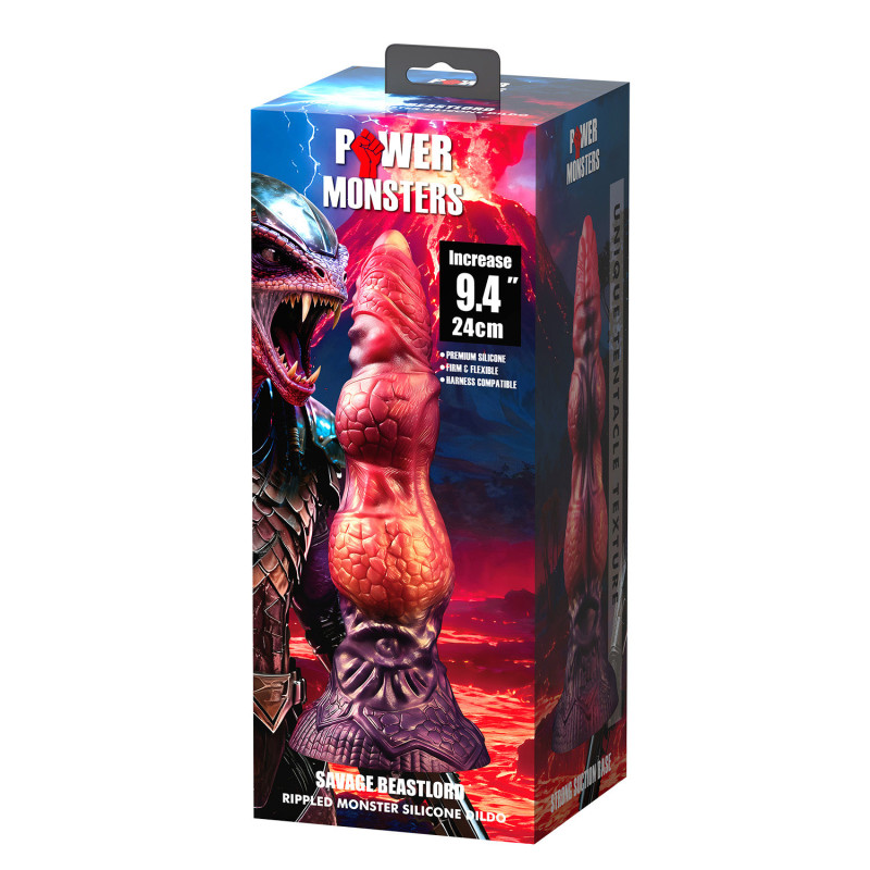Фэнтезийный фаллоимитатор Power Monsters Savage Beastlord, 24 см