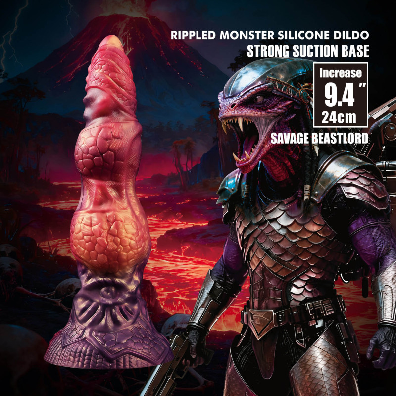 Фэнтезийный фаллоимитатор Power Monsters Savage Beastlord, 24 см