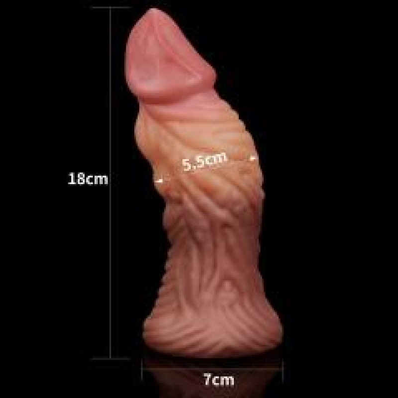 Фаллоимитатор LoveToy DualLoveToyLayered Silicone Plug 7 Brown