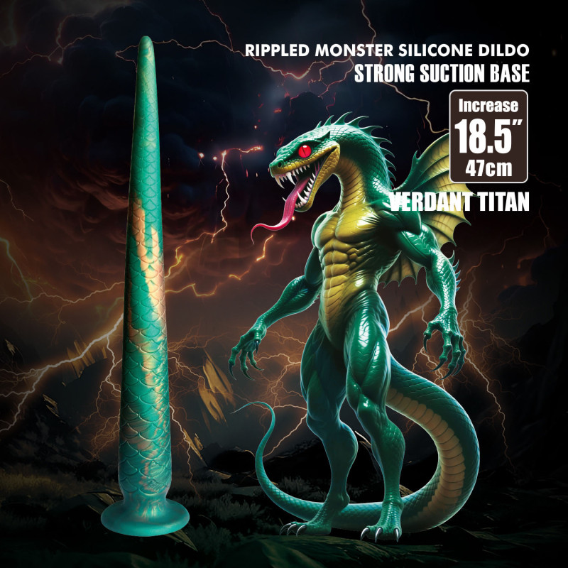 Фентезійний фалоімітатор Power Monsters Verdant Titan, 47 см