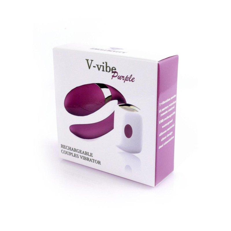 Вибратор для пар B - Series Smart V-Vibe, USB, 7 Function, Remote Control Purple