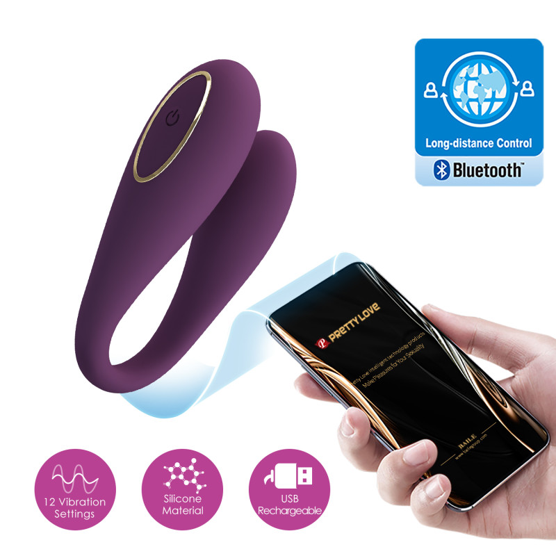 Вибратор Pretty Love August Stimulator Plum (App)