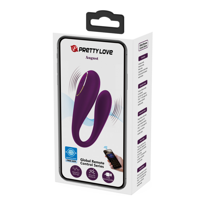 Вибратор Pretty Love August Stimulator Plum (App)
