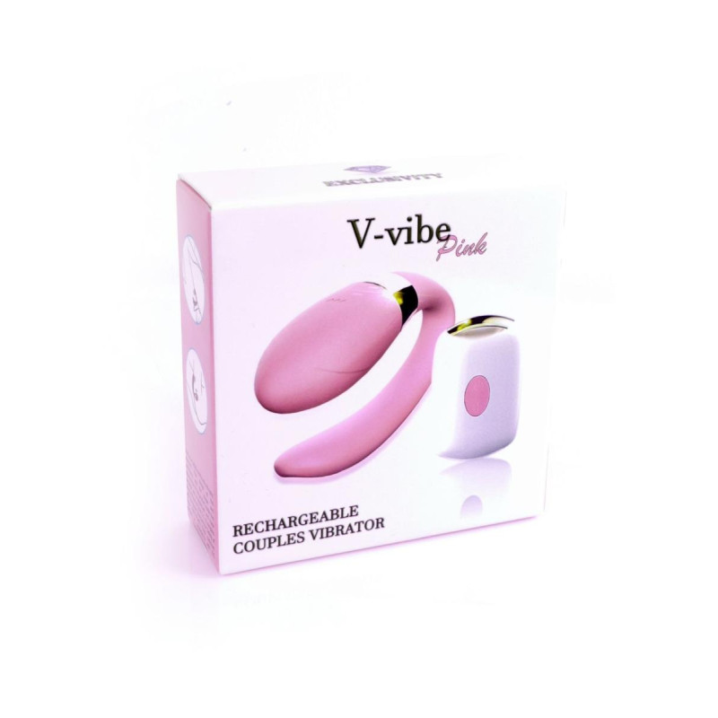 Вибратор для пар B - Series Smart V-Vibe USB, 7 Function, Remote Control Pink