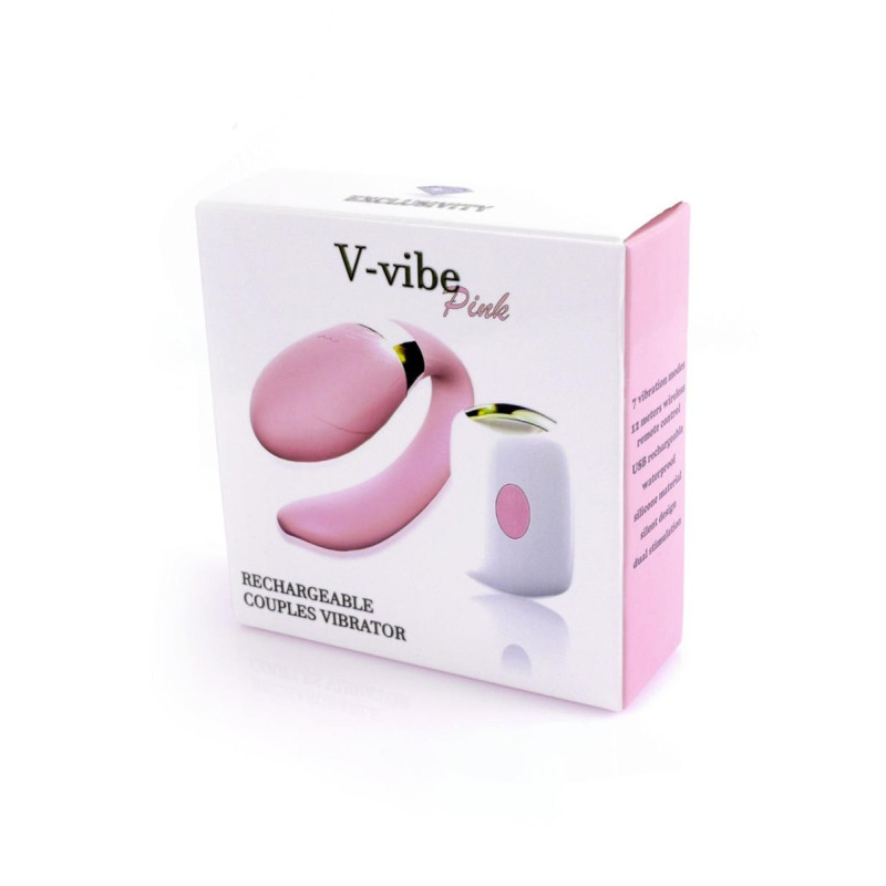 Вибратор для пар B - Series Smart V-Vibe USB, 7 Function, Remote Control Pink