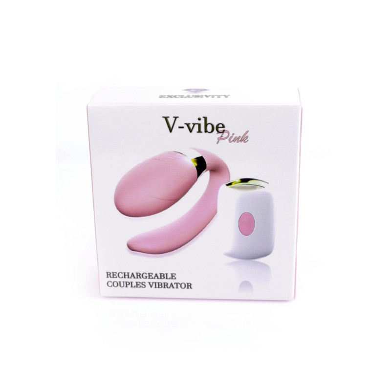Вибратор для пар B - Series Smart V-Vibe USB, 7 Function, Remote Control Pink